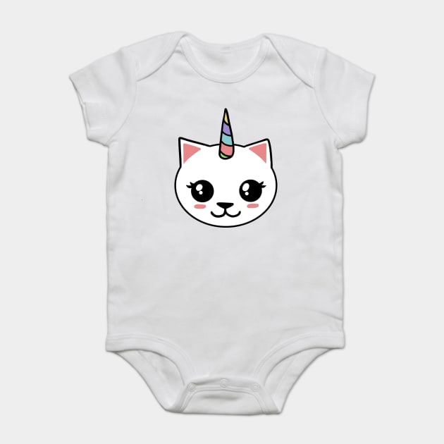Unicorn Cat Baby Bodysuit by logiamerch